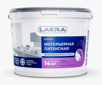 Краска интерьерная латексная влагостойкая Лакра белоснежная