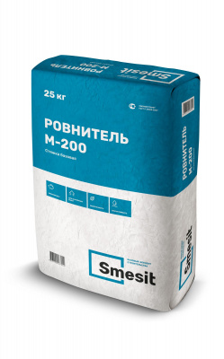 Стяжка пола Smesit М-200 с фиброволокном, 25кг
