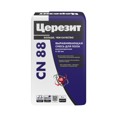Cтяжка цементная Церезит CN88 высокопрочная, 25кг